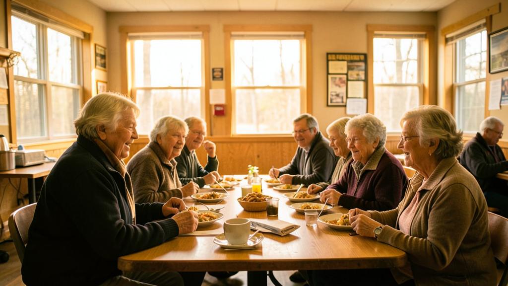 Seniors gathered for a community meal at the McGregor Community Center